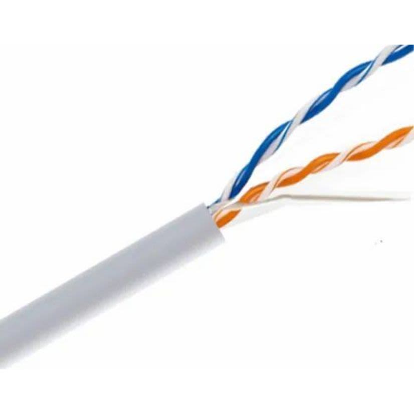 MAJORCC M32BB-GY-50 Cat 3 2 Pair Solid Plenum RJ11/RJ11 Gray Jacket 50ft